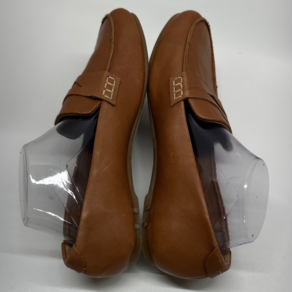 Beek Moorhen Leather Penny Loafers Slip On Shoes Honey Brown Womens Size 9.5 - Picture 6 of 12